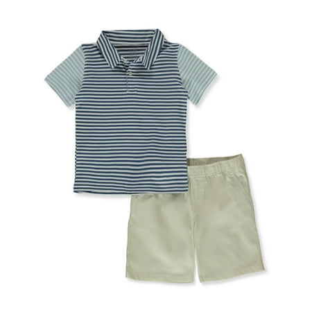 

Carter s Boys 2-Piece Stripe Shorts Set Outfit - blue 4t (Toddler)