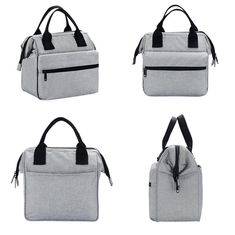 Lunch Box Insulated Lunch Bag For Men &Women Meal Prep Lunch Tote Boxes For Kids & AdultsÔºàGreyÔºâ - image 3 of 7