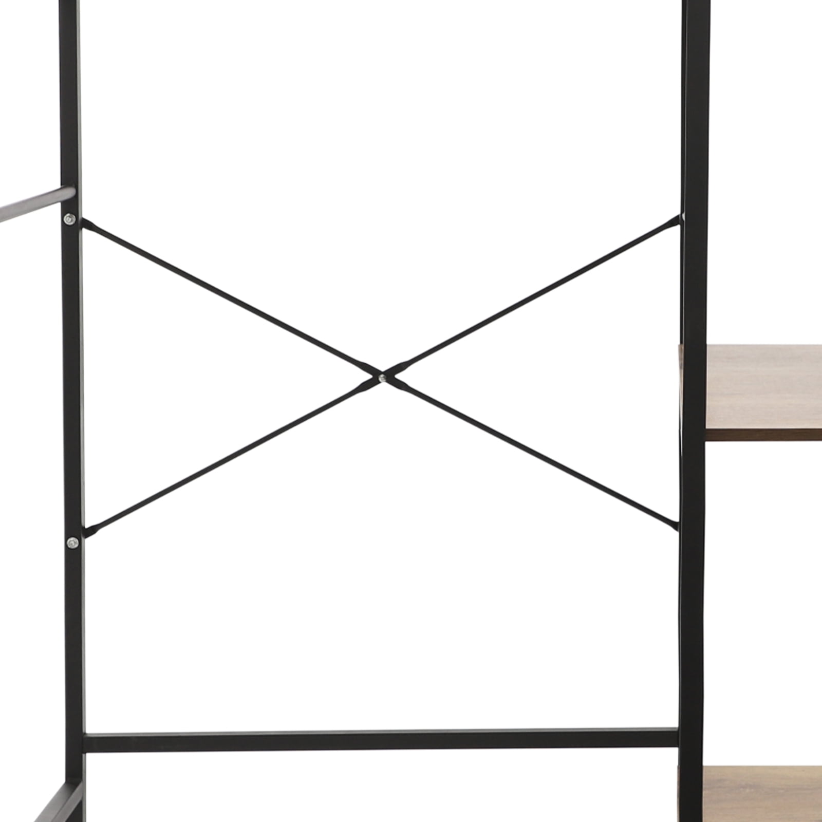 Black-Brown Iron Mdf 110x60x112cm 3-Layer Side Storage Washing Machine Rack Ancient Oak Double-Layer Locker