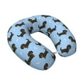 thumbnail image 2 of KLL Dachshund Dog Pattern Memory Foam Cervical Neck Pillow Versatile U-Shaped Pillows for Home/Office/Camping/Travelling/Soft Washable Cover, 2 of 8