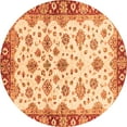 thumbnail image 1 of Ahgly Company Indoor Round Oriental Orange Traditional Area Rugs, 6' Round, 1 of 4