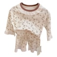 thumbnail image 3 of Leey-World Boys' Pajama Sets Boys' 2-piece Snug-fit Viscose Matching Pajama Set, Soft & Cute for Kids(Gold,90), 3 of 8