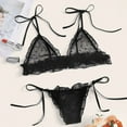 thumbnail image 2 of Everyday Bras for Women Lacing Beads Set Lace Underwear Set Women Bra Underwear Set Lace Sexy Lace Push up Bra Set Lace up Pants Set Bunny Undies Lace Garter Set Wedding Garter Belt Mens Black 2XL, 2 of 6