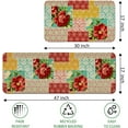 thumbnail image 2 of Freshmint Floral Green Kitchen Mat, 17 x 30 in, Washable, 2 of 6