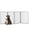 Gray, variant on Pet Gate - 4-Panel 73x24 inch Indoor Foldable Wooden Dog & Cat Gate, Freestanding Accordion Safety Fence for Stairs, Hallways & Doorways, No Tools Required, Pet Barrier by PETMAKER (Gray)