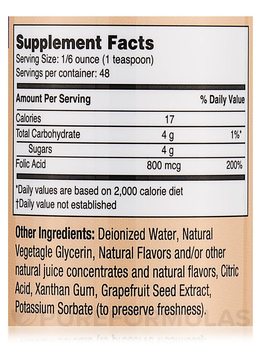 Dr.'s Advantage, Liquid Folic Acid Supplement 8 oz - Walmart.com