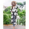 thumbnail image 4 of Ekouaer Women Kimono Robes Full Length Knit Bathrobe Lightweight Soft Sleepwear V-neck Casual Ladies Loungewear, 4 of 6