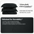 thumbnail image 6 of IR Imperial Rooms 3 Piece Adult Quilt Set Bedding Microfiber Soft Embossed Bedspread with 2 Pillow Shams Charcaol King, 6 of 12