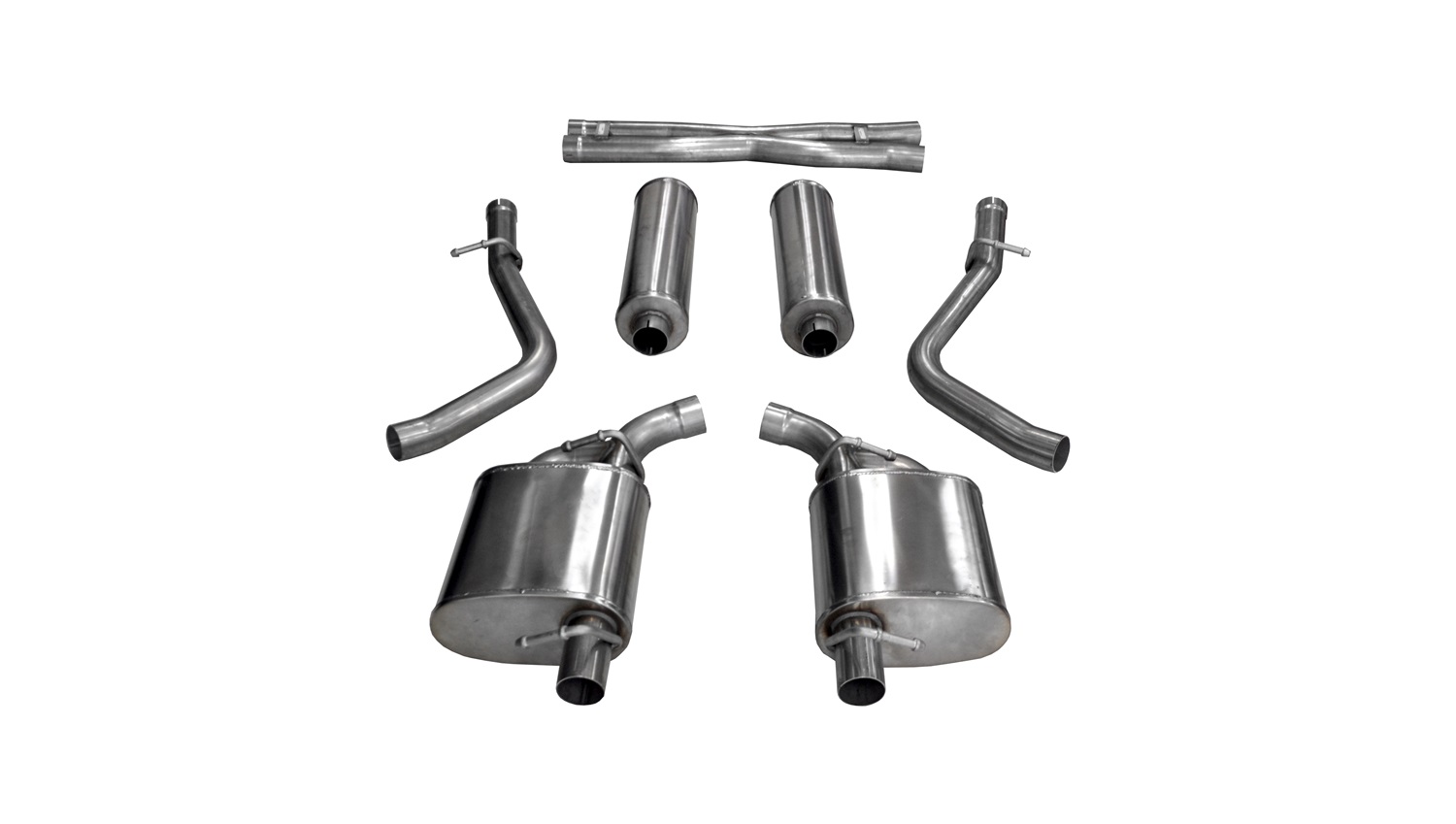 Corsa Performance 14972 Sport CatBack Exhaust System; Dual Rear Exit; 2.5 in. Dia.; Incl