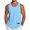 Light Blue, variant on Yongwang Mens Sleeveless Workout Tank Tops Crew Neck Muscle Shirts Athletic Curved Hem Summer Sport Tops