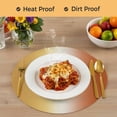 thumbnail image 4 of Burnt Orange Yellow Ombre Round 13 Inch Placemats Set of 2, Contemporary Art Abstract Aesthetics HeatResistant Non Slip Place Mats for Dining Table, Wipeable Kitchen Table Mats for Housewarming, 4 of 9
