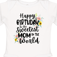 thumbnail image 4 of Inktastic Happy Birthday to the Sweetest Mom in the World Girls Long Sleeve Baby Bodysuit, 4 of 5