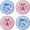 2 Sky Blue + 2 Pink, variant on YUNOVA Hidden AirTag Holder with Safety Pin, Cute Cartoon Silicone GPS Tracker Case Compatible with Apple AirTag 1st/2nd Gen for Kids Elderly Pets