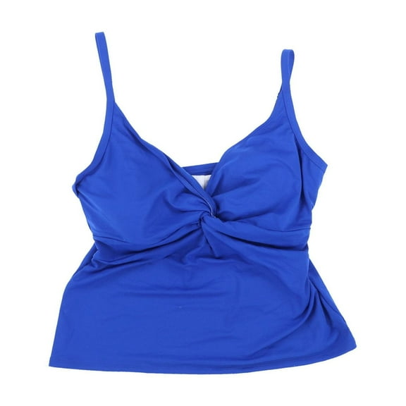 Bleu By Rod Beattie Women's Tankini Top Swim Cobalt Blue New