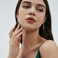 thumbnail image 6 of Yami Saltwater Cultured Drop Black Pearl Earrings with 925 Sterling Silver Ear Hooks CZ Valentine's Day Gift for Her, 6 of 10