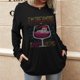 thumbnail image 2 of Camiseta de manga larga con cuello redondo y costuras de colores contrastantes para mujer Pompotops gfhjh3792, 2 of 4