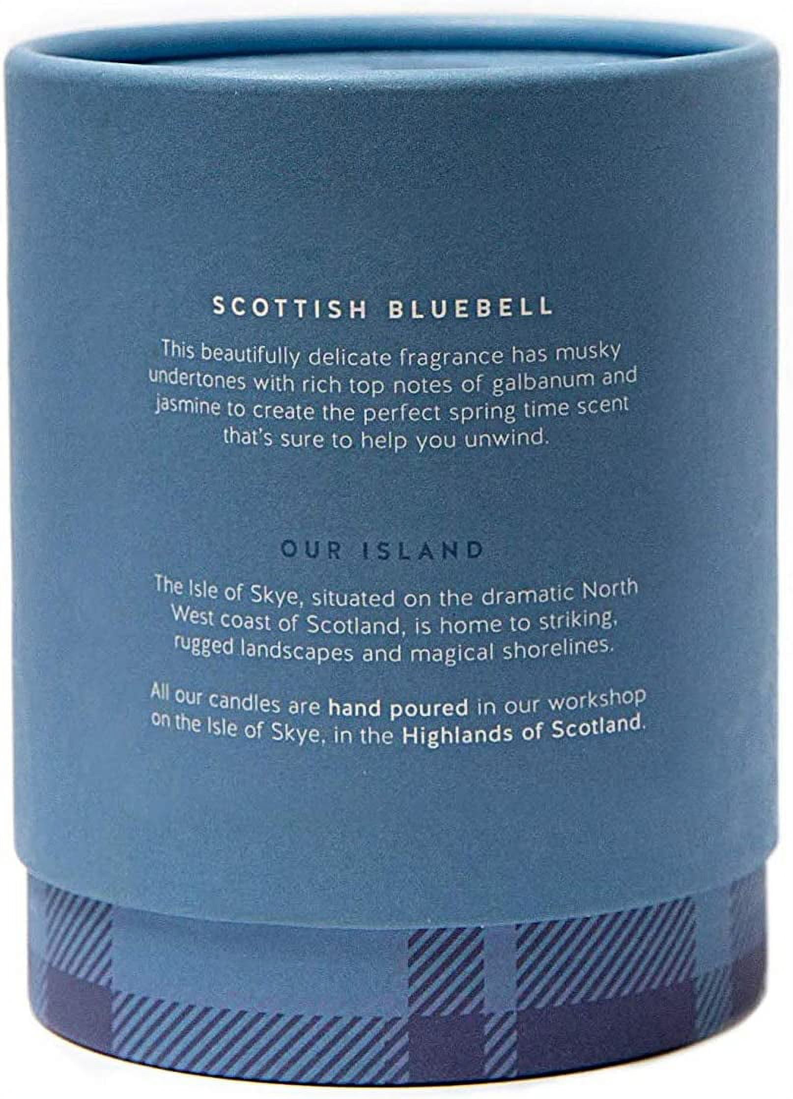 Isle of Skye Candle Co. Scottish Bluebell 100% Natural Blend of Soya Wax and Botanical Oils, 20h Candle Made in Scotland
