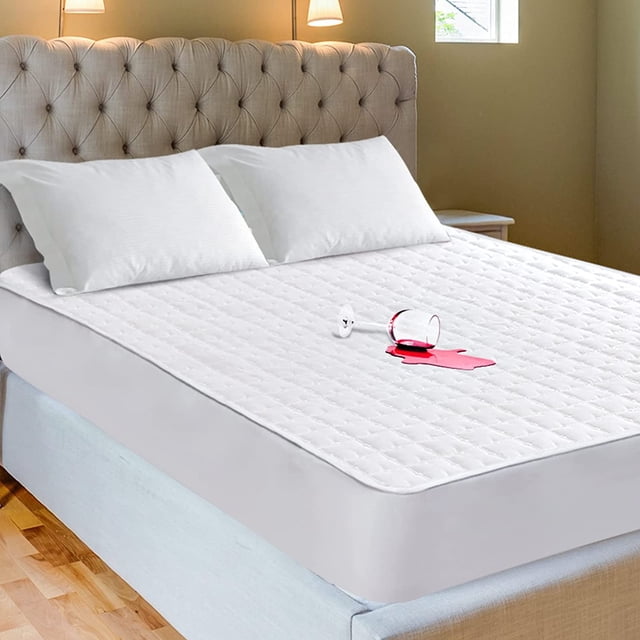 FFIY Waterproof Mattress Protector King Size Breathable Soft Quilted Mattress Cover Hollow Microfiber Premium Mattress Pad Cover Stretches up to 10" Deep