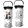 thumbnail image 2 of Ghost Pumpkin Halloween Cup 30 Oz Tumbler with Handle and Flip Straw, Halloween Tumbler Keeps Drinks Cold & Hot, Stainless Steel Halloween Coffee Mug Halloween Themed Halloween Gifts For Women, 2 of 6