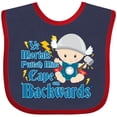 thumbnail image 3 of Inktastic Ye Mortals Putteth Mine Cape on Backwards&reg; Boys or Girls Baby Bib, 3 of 4