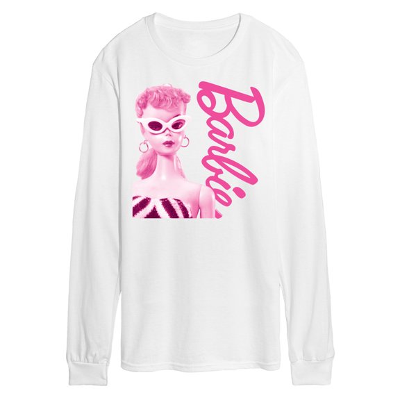 Barbie - Pink Doll Closeup - Men's Long Sleeve T-Shirt