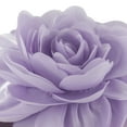 thumbnail image 6 of JWH 3D Handmade Decorative Round Soft Lilac Gauze Rose Flower Accent Pillows for Sofa Bedding 12inch Light Purple, 6 of 9