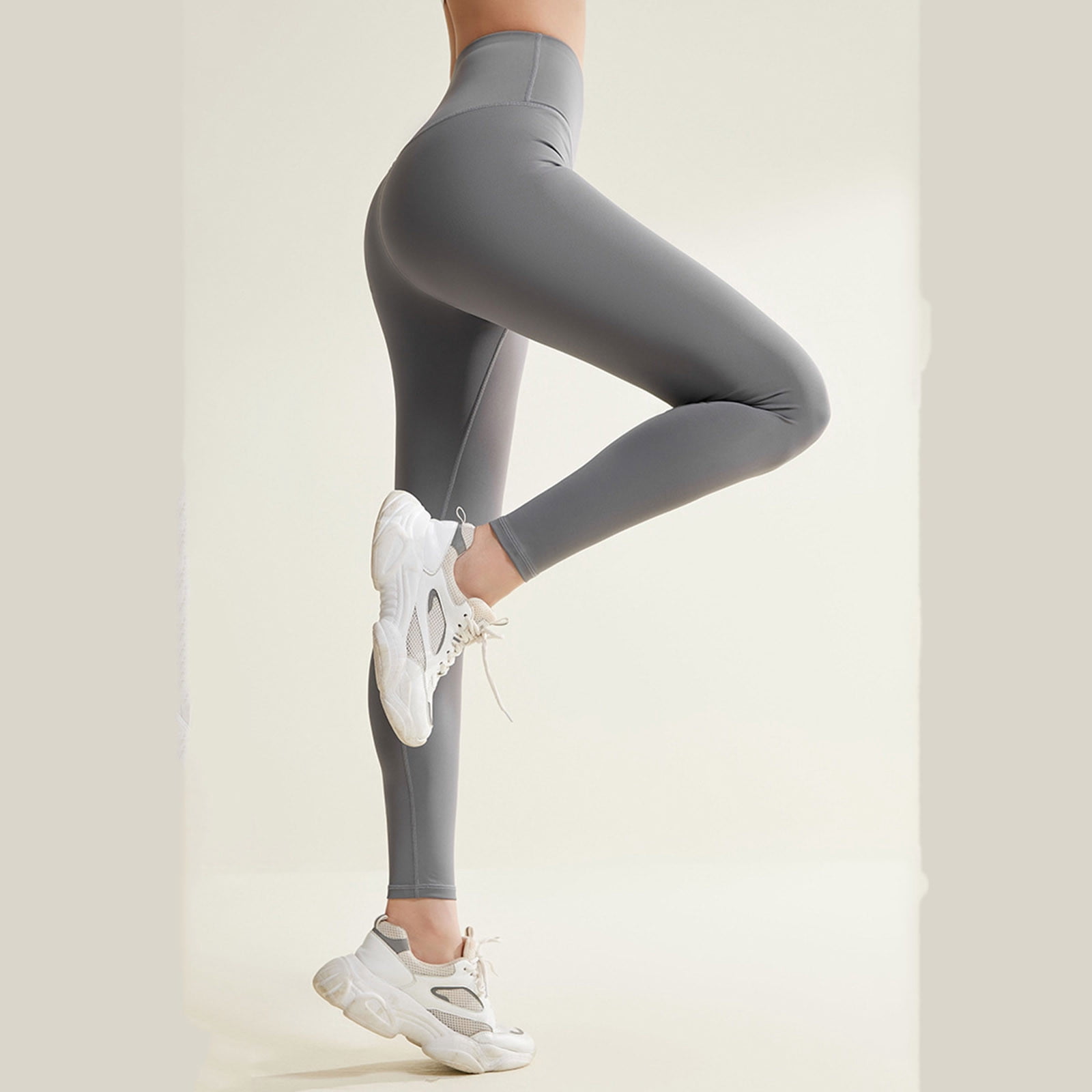Yeoreo Leggings Women's Solid Color No Embarrassment Line Peach