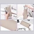 thumbnail image 6 of Portable Glasses Pouch, Faux Leather Sunglasses Case with Key Ring, Soft Eyeglass Holder Sleeve, Hanging Eyewear Organizer for Travel, Work, and Everyday Use, 6 of 6