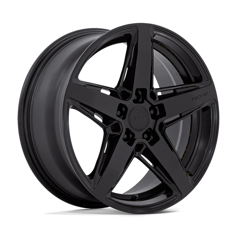 Niche Camaro Milan Gloss Black Brushed Wheel; 20x8.5; 35mm