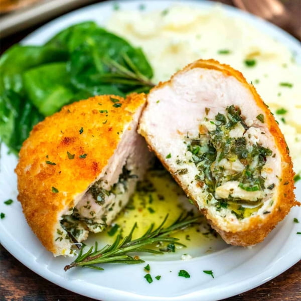 Today Gourmet Homestyle Breaded Kiev Boneless Stuffed Chicken Breasts - (18) 4oz Portions