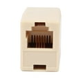 thumbnail image 2 of Unique Bargains Plastic RJ11 8P4C Female/Female Telephone Cable Inline Connector Beige 5 Pcs, 2 of 2