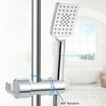 thumbnail image 2 of Naierhg 19-22MM/20.5-23.5MM Shower Head Holder with 2 Hooks No Drill 360 Degree Rotation Height Adjustable Shower Rail Slide Rod Universal Standard Shower Head Bracket Replacement A 20.5-23.5mm, 2 of 8