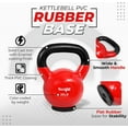 thumbnail image 3 of Yes4All 30lb Vinyl Coated / PVC Kettlebell with Rubber Base, Red, Single, 3 of 8