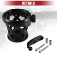 thumbnail image 5 of 1 Set Motorcycle Handlebar Cup Holder Fit for Harley-Davidson Most Model Black Metal Plastic Rubber, 5 of 6
