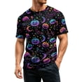 thumbnail image 4 of Mens Halloween Shirt Crewneck Halloween Graphic Tees Short Sleeve Tops Casual Halloween Shirts Costumes for Men, 4 of 5