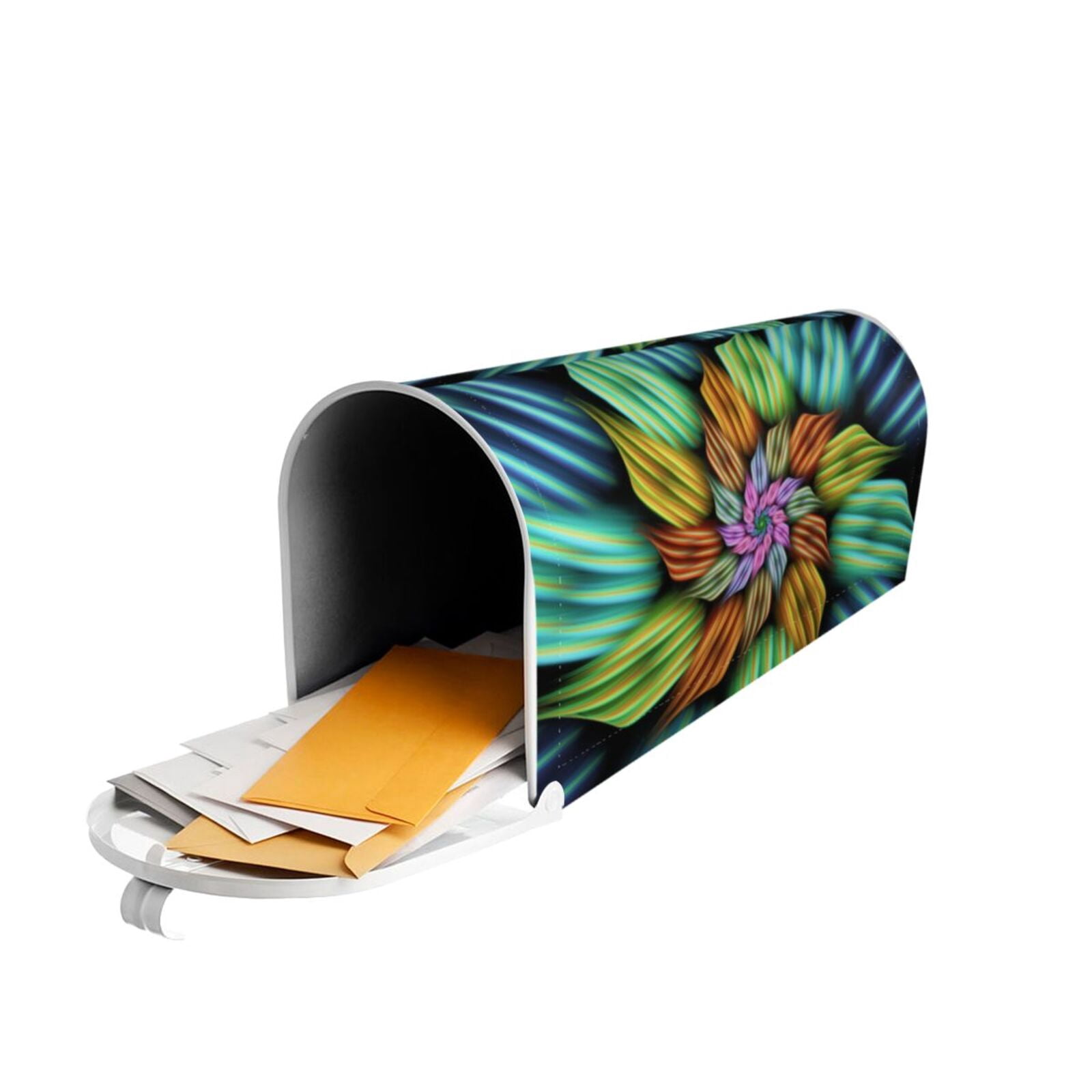 Logiee Hippie Style Print Post Letter Box Wrap Decor, Mailbox Cover Suitable for Standard Mailbox and Large Size Mailbox,Outdoor Yard Decoration-25.5x21 in