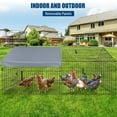 thumbnail image 5 of EastVita Large Metal Chicken Coop,86" L x 40" W Portable Chicken Run with Waterproof Cover Chicken Coop Run,Backyard Farm Poultry Fence Pet Playpen for Rabbit,Duck,Chinchillas grey, 5 of 6
