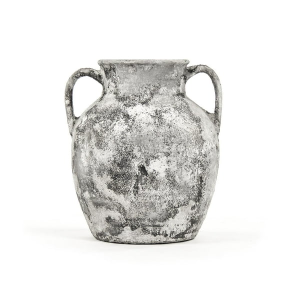 Charcoal Pottery Vase-Zentique Traditional Decor