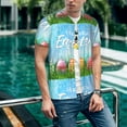 thumbnail image 6 of Rateoe Happy Easter Pattern Men’s Baseball Short Sleeve Polo Shirt, Midweight Men's Shirt Golf Shirt Polo Shirts Quick Dry Short-, 6 of 7