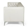 thumbnail image 6 of Contemporary Beige Fabric 3-Seater Sofa with Button Tufting & Durable Iron Legs | 88" W x 32" D x 30" H | Modern Living Room Furniture, 6 of 12