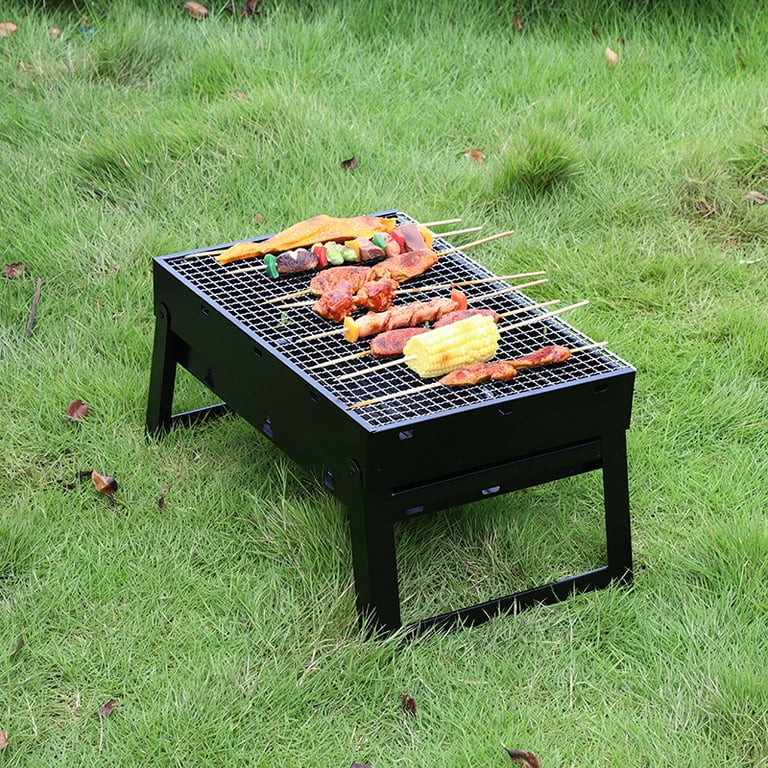 stainless steel barbecue grill 1 Pc BBQ Barbecue Grills Outdoor Garden  Charcoal Barbeque Patio Party Cooking Foldable Picnic Stoves Heating Stove  