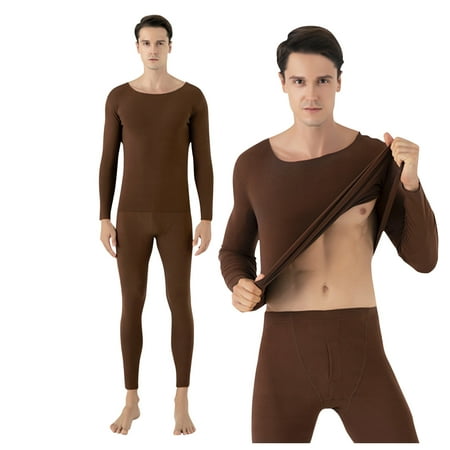 

Lingerie Set Lace Bra And Thong Men Solid Color Two-piece Set Thermal Underwear Stretch Top And Pants Set Warm Soft Heating Sleepwear Suit Bot Underwear