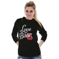thumbnail image 4 of Love Bites Funny Single Valentine Day Women's Long Sleeve T Shirt Brisco Brands S, 4 of 6