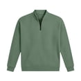 thumbnail image 7 of Tdoqot Mens Waffle Sweatshirt Quarter Zip- Fashion Casual Quilted Long Sleeve Pullover Tops Green Size 2XL, 7 of 7