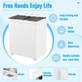 thumbnail image 6 of SOLAURA 26LBS Portable Washing Machine, Twin Tub Compact Washer, 15LBS Washer and 11LBS Spinner Combo, Semi-Automatic Laundry Washer for Dorms, Apartments, and RVs,  Grey, 6 of 9