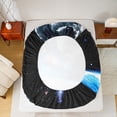 thumbnail image 3 of jejeloiu Universe Pattern Bed Sheets,Space Theme King Sheets,Galaxy Starry Night Sheet Set Teens,Super Cozy Room Decor,4pcs, 3 of 7