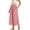 Red, variant on Kvture Women's Wide Leg Capri Pants Gingham Plaid Culottes Summer Elastic Waist Palazzo Trousers Bottoms with Pocket Purple Pant XL