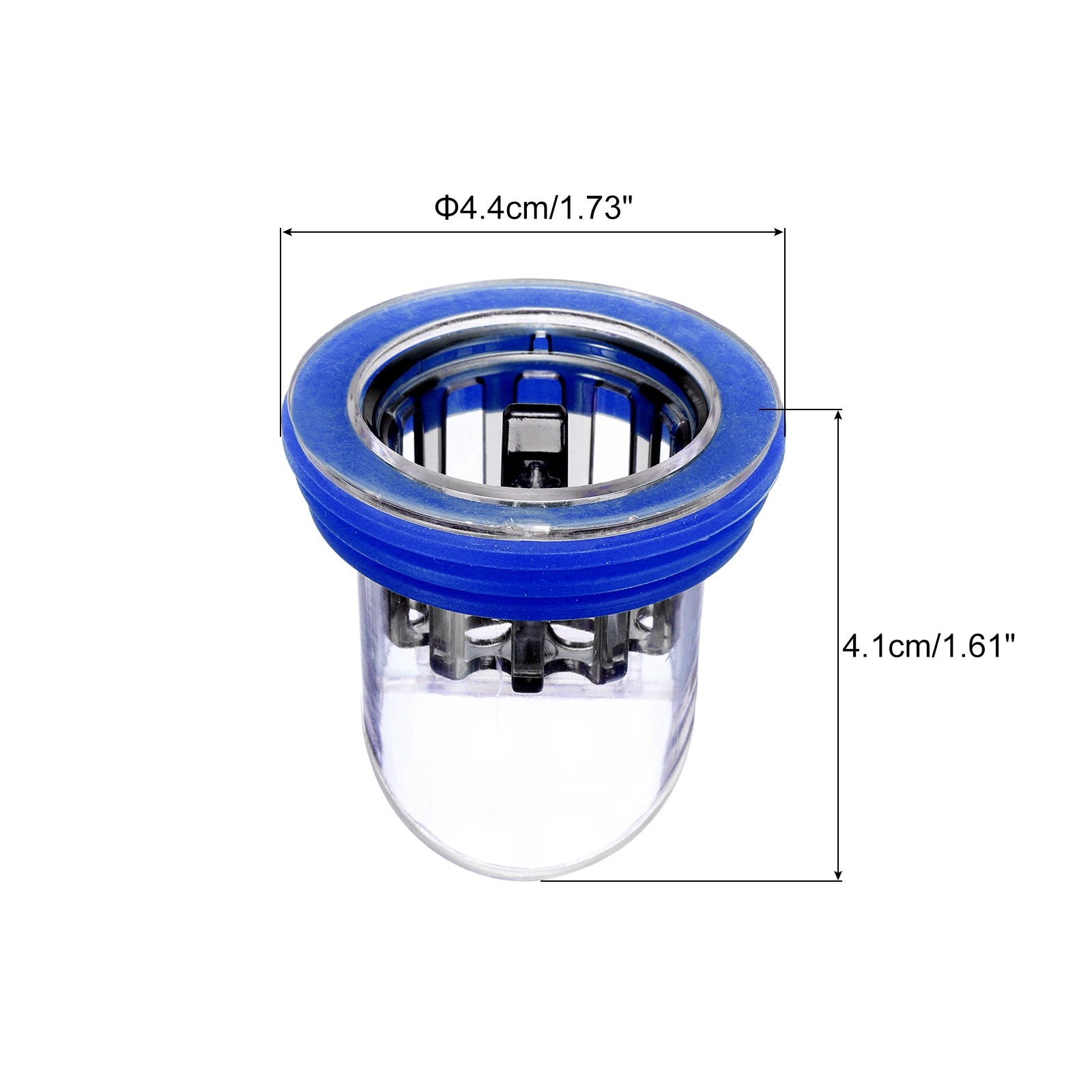 Unique Bargains Odor Proof Backflow One-Way Preventer Floor Drain Blue 1.3"-1.8" 2Pcs
