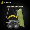 thumbnail image 3 of Gorilla Carts 4 Cu Ft Poly Garden Dump Cart with Quick-Release, 600 lb Capacity, Green, 3 of 8