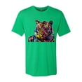 thumbnail image 2 of Wild Bobby, Colorful Rainbow Siberian Tiger Animal Lover Men Premium Tri Blend Tee, Envy, Small, 2 of 5